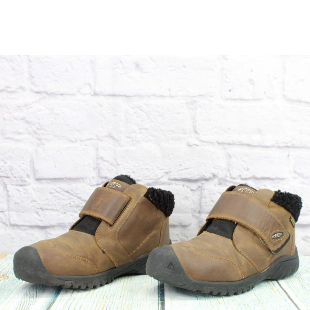 Keen Kootenay IV Brown Leather Hook & Loop Waterproof Ankle Chukka Boot Size 4 - Picture 2 of 9